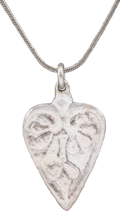 VIKING HEART PENDANT NECKLACE, C. 950-1050 AD - Picardi Jewelry