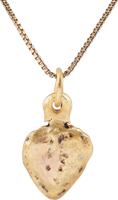 VIKING HEART PENDANT NECKLACE, C.950-1050 AD - Picardi Jewelry