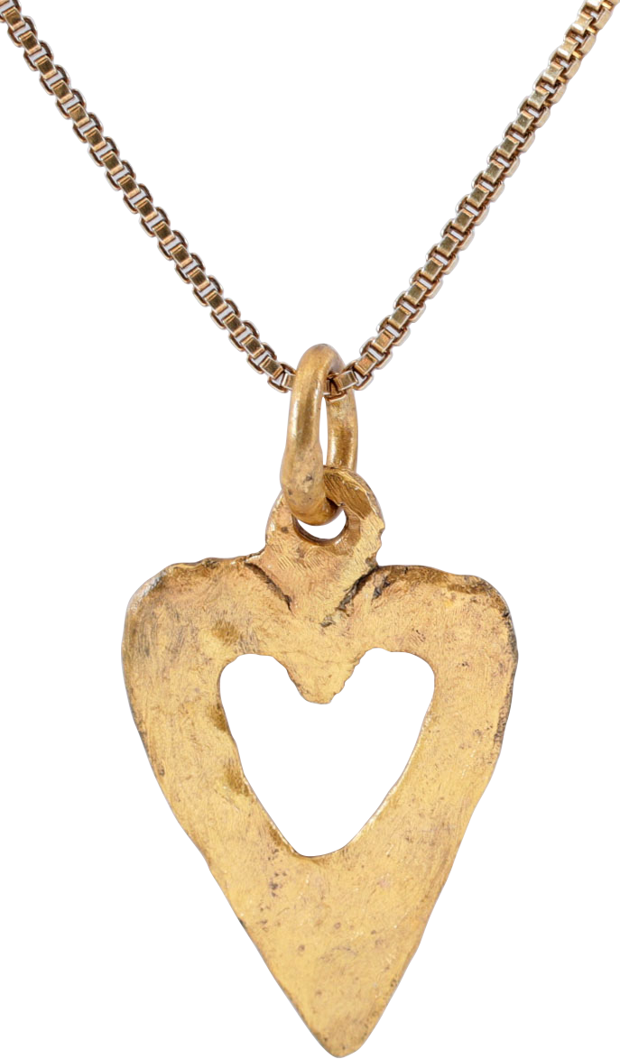 ANCIENT VIKING HEART PENDANT NECKLACE, 866-1067 AD