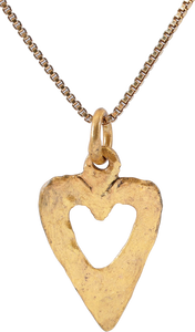 ANCIENT VIKING HEART PENDANT NECKLACE, 866-1067 AD