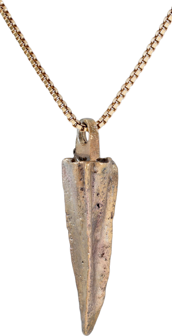 ROMAN TRIANGULAR ARROWHEAD NECKLACE 100BC-100AD - Picardi Jewelry