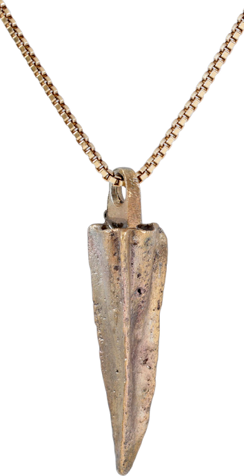 ROMAN TRIANGULAR ARROWHEAD NECKLACE 100BC-100AD - Picardi Jewelry