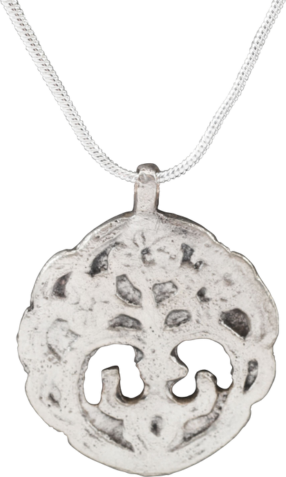 ROMAN SILVER TREE OF LIFE AMULET - Picardi Jewelry