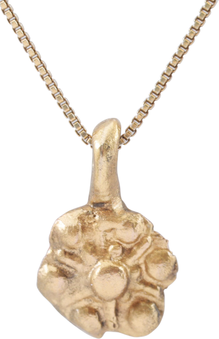 ROMAN WHEEL OF FORTUNE AMULET NECKLACE, 200-550 AD - Picardi Jewelry