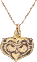 FINE VIKING HEART PENDANT NECKLACE, 11TH CENTURY - Picardi Jewelry