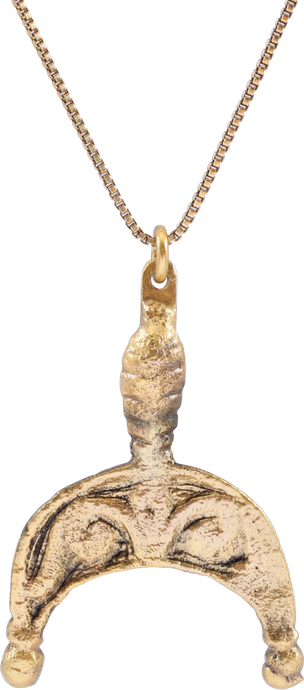 FINE VIKING LUNAR PENDANT NECKLACE, 9TH-10TH CENTURY AD - Picardi Jewelry