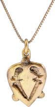 ANCIENT VIKING HEART PENDANT NECKLACE, C.850-1050 AD - Picardi Jewelry