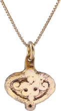 VIKING HEART AMULET NECKLACE, C.900-1050 AD - Picardi Jewelry