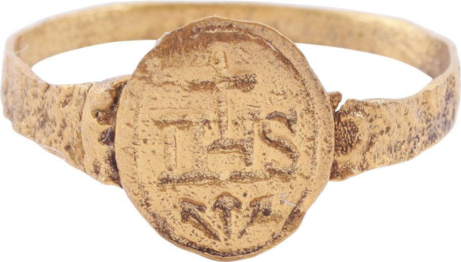 EUROPEAN CHRISTIAN RING, 17TH CENTURY, SIZE 10 3/4 - Picardi Jewelry
