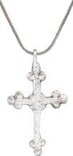 EUROPEAN SILVERED CROSS, LATE MEDIEVAL, 14TH-15TH CENTURY - Picardi Jewelry