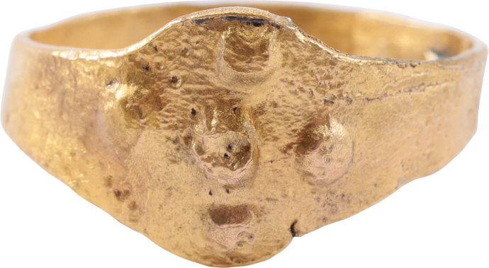 FINE VIKING SHIELD RING C.900-1100 AD, SIZE 8 1/4 - Picardi Jewelry