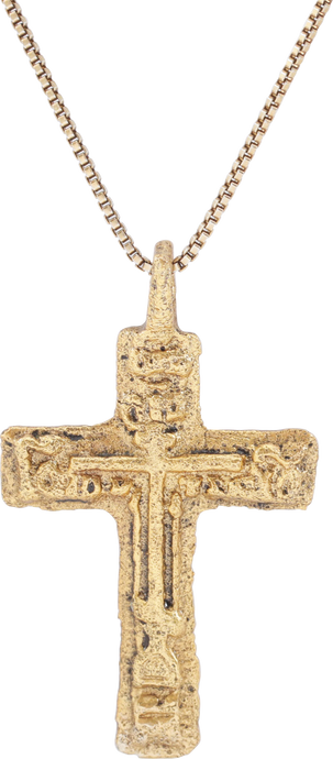 FINE EASTERN EUROPEAN CROSS NECKLACE - Picardi Jewelry