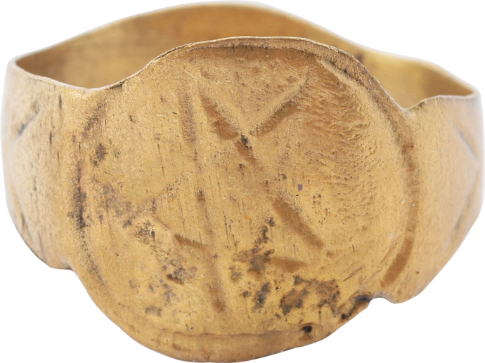 MEDIEVAL SORCERER'S PENTAGRAM RING, C.500-900 AD, SIZE 10 ½ - Picardi Jewelry