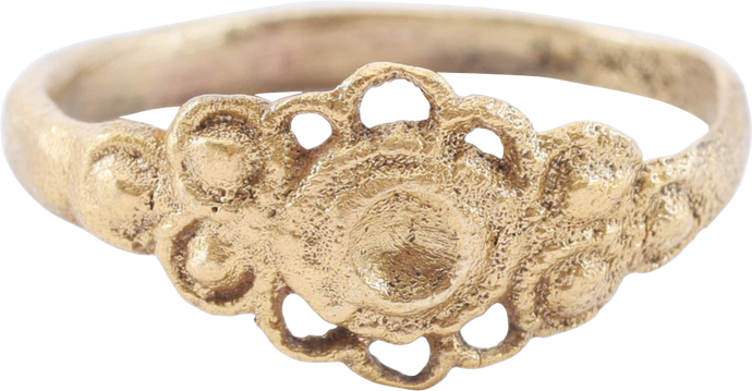 EUROPEAN BETROTHAL RING, 9th-12th CENTURY JEWELRY, SIZE 9 3/4 - Picardi Jewelry