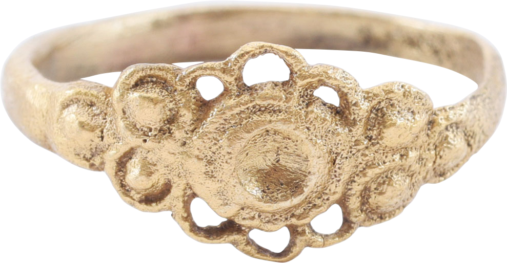 EUROPEAN BETROTHAL RING, 9th-12th CENTURY JEWELRY, SIZE 9 3/4 - Picardi Jewelers