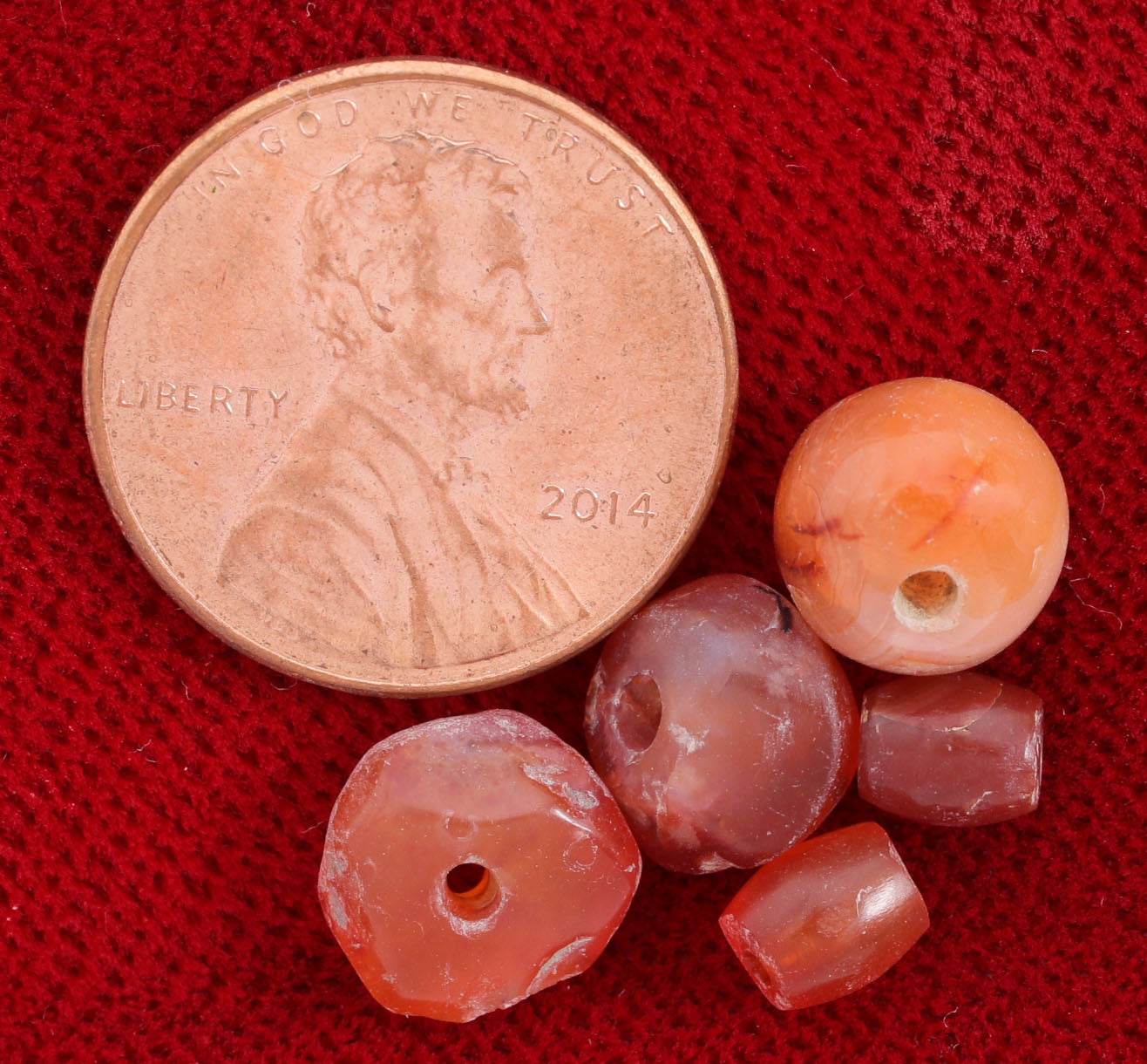 VIKING CARNELIAN BEADS, C.850-1050 - Picardi Jewelers