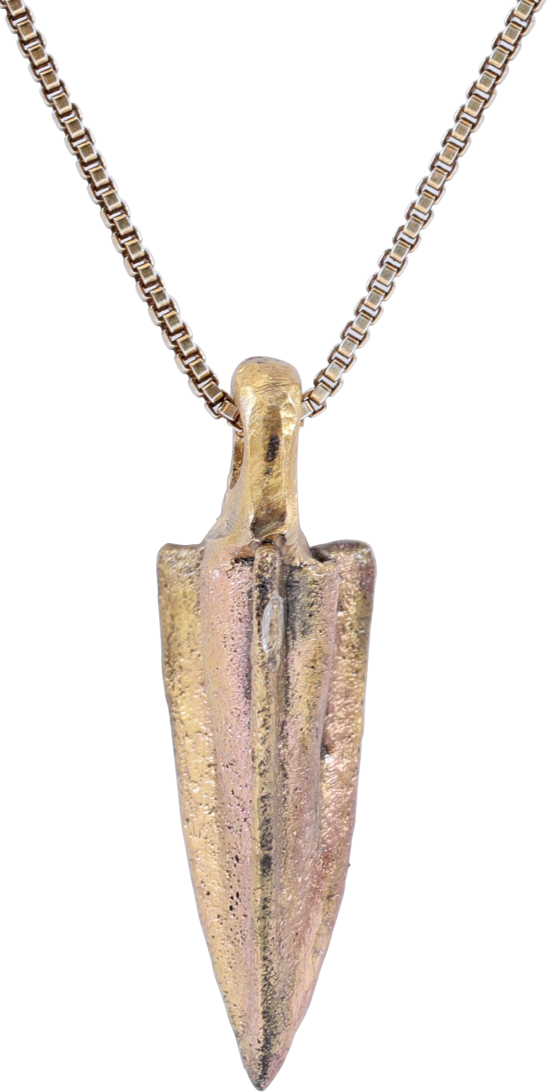BRONZE ARROWHEAD PENDANT NECKLACE, HELLENISTIC GREEK, 300 - 100 BC - Picardi Jewelry