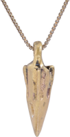 BRONZE ARROWHEAD PENDANT NECKLACE, HELLENISTIC GREEK, 300 - 100 BC - Picardi Jewelry