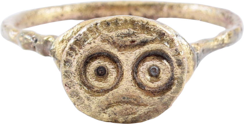 ROMAN EVIL EYE MYSTICAL RING, 1ST-3RD C. AD, SIZE 10 - Picardi Jewelry