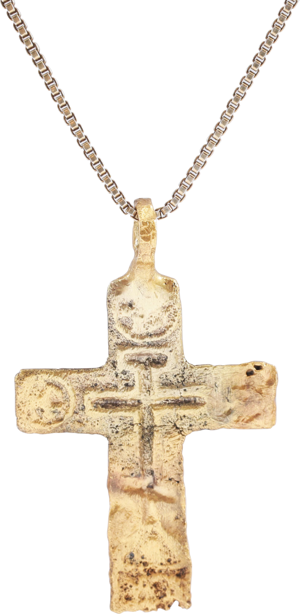 FINE EASTERN EUROPEAN CROSS NECKLACE, RUSSIAN OR UKRAINIAN - Picardi Jewelry