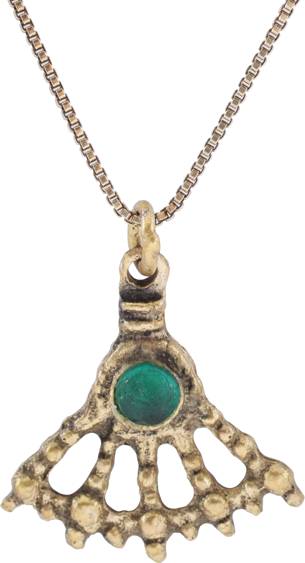 ROMAN WHEEL OF FORTUNE AMULET NECKLACE, 300-450 AD - Picardi Jewelry