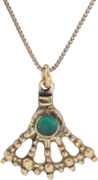 ROMAN WHEEL OF FORTUNE AMULET NECKLACE, 300-450 AD - Picardi Jewelry