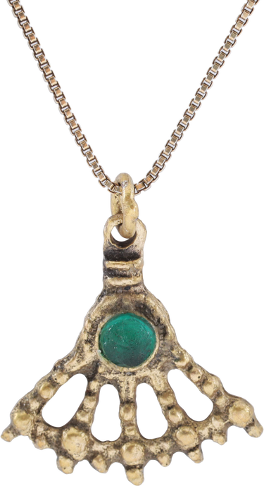 ROMAN WHEEL OF FORTUNE AMULET NECKLACE, 300-450 AD - Picardi Jewelry