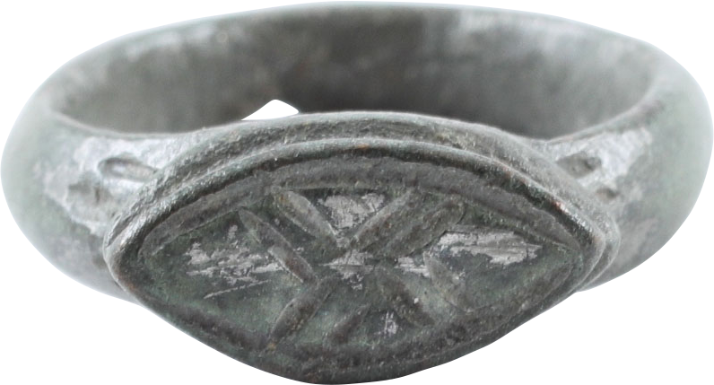 ROMAN SIGNET RING C.100-400AD, SIZE 4 - Picardi Jewelry