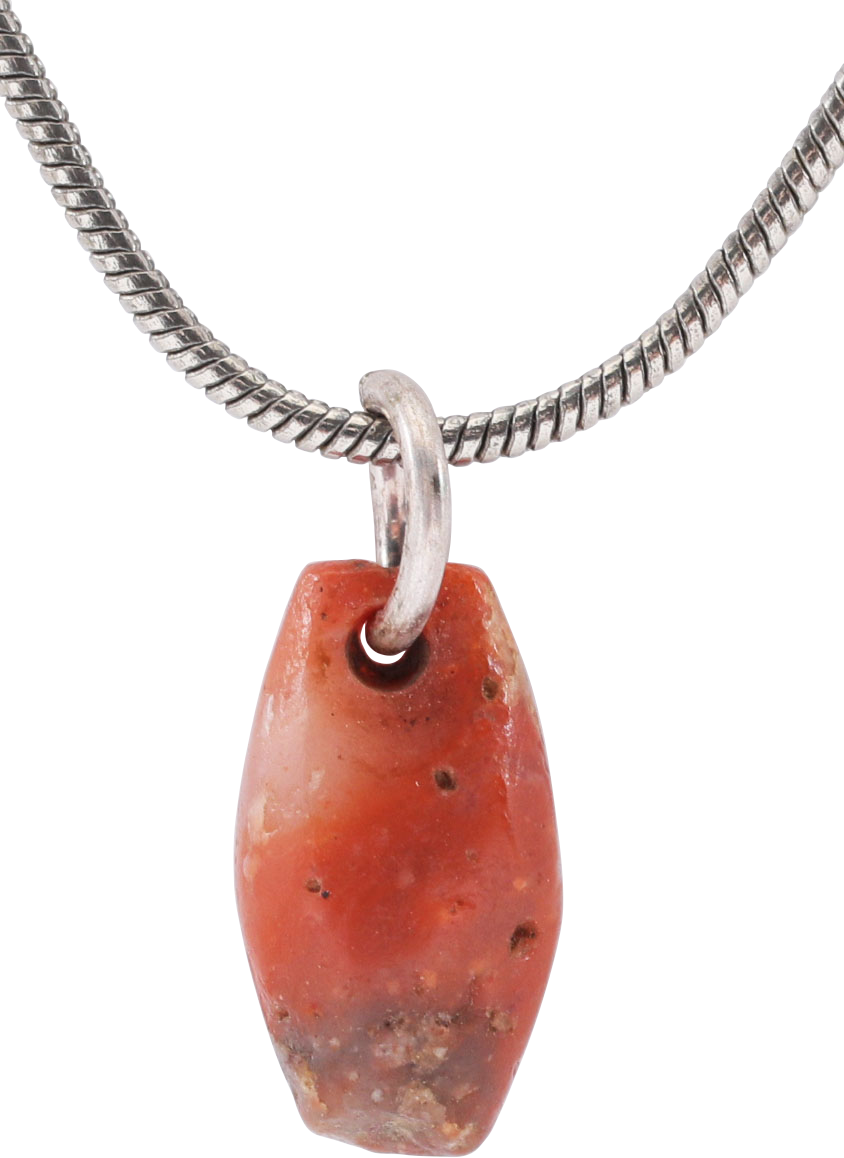 PRECOLUMBIAN STONE PENDANT NECKLACE, C.500-1600 AD - Picardi Jewelry