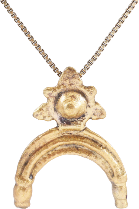 LOVELY VIKING LUNAR PENDANT NECKLACE, 800-1050 AD - Picardi Jewelry