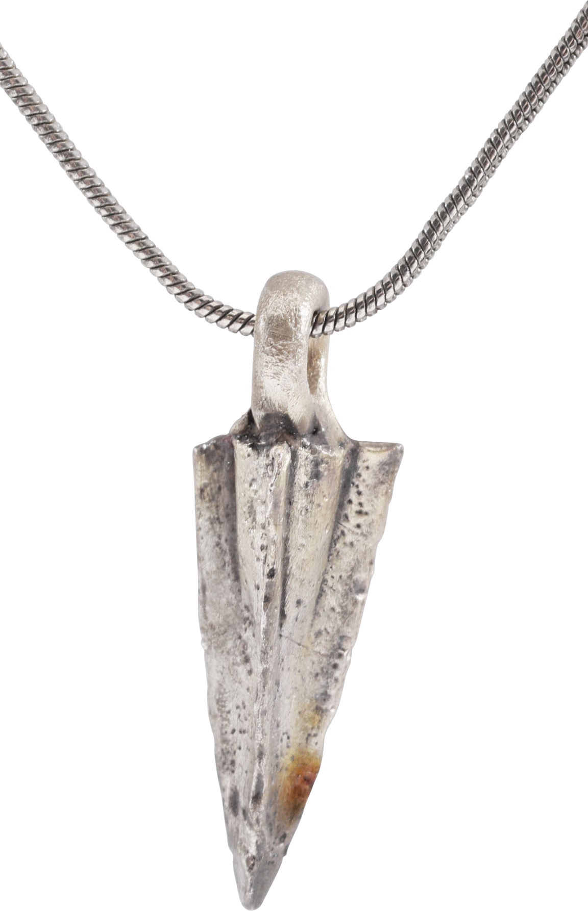 BRONZE ARROWHEAD PENDANT NECKLACE, HELLENISTIC GREEK, 300 - 100 BC - Picardi Jewelry