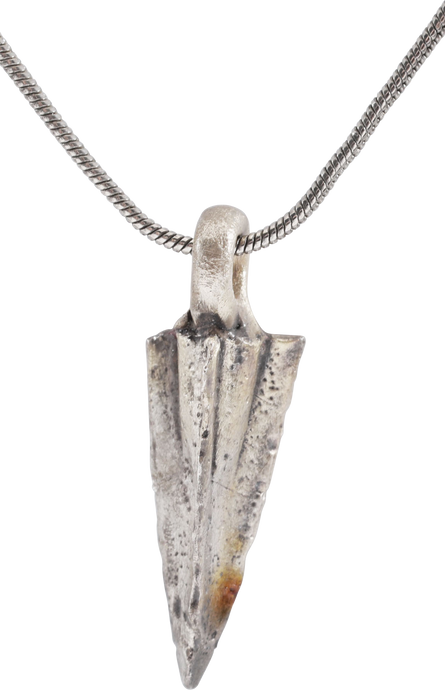BRONZE ARROWHEAD PENDANT NECKLACE, HELLENISTIC GREEK, 300 - 100 BC - Picardi Jewelry