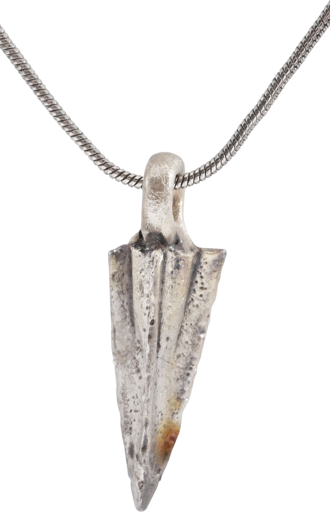 BRONZE ARROWHEAD PENDANT NECKLACE, HELLENISTIC GREEK, 300 - 100 BC - Picardi Jewelry