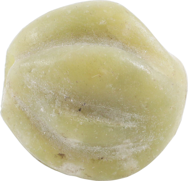 FINE VIKING MELON FORM STONE BEAD C.850-1050 AD - Picardi Jewelry