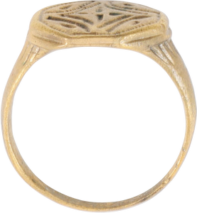 EARLY EUROPEAN CHRISTIAN RING, 5th-9th CENTURY AD, SIZE 7 - Picardi Jewelry