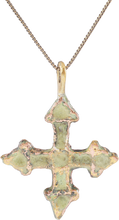 MEDIEVAL UKRAINIAN/RUSSIAN ENAMELED CROSS NECKLACE, 10TH-13TH CENTURY - Picardi Jewelry