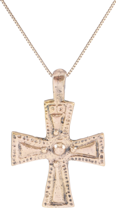 BYZANTINE CROSS PENDANT NECKLACE 6TH-8TH CENTURY AD - Picardi Jewelry