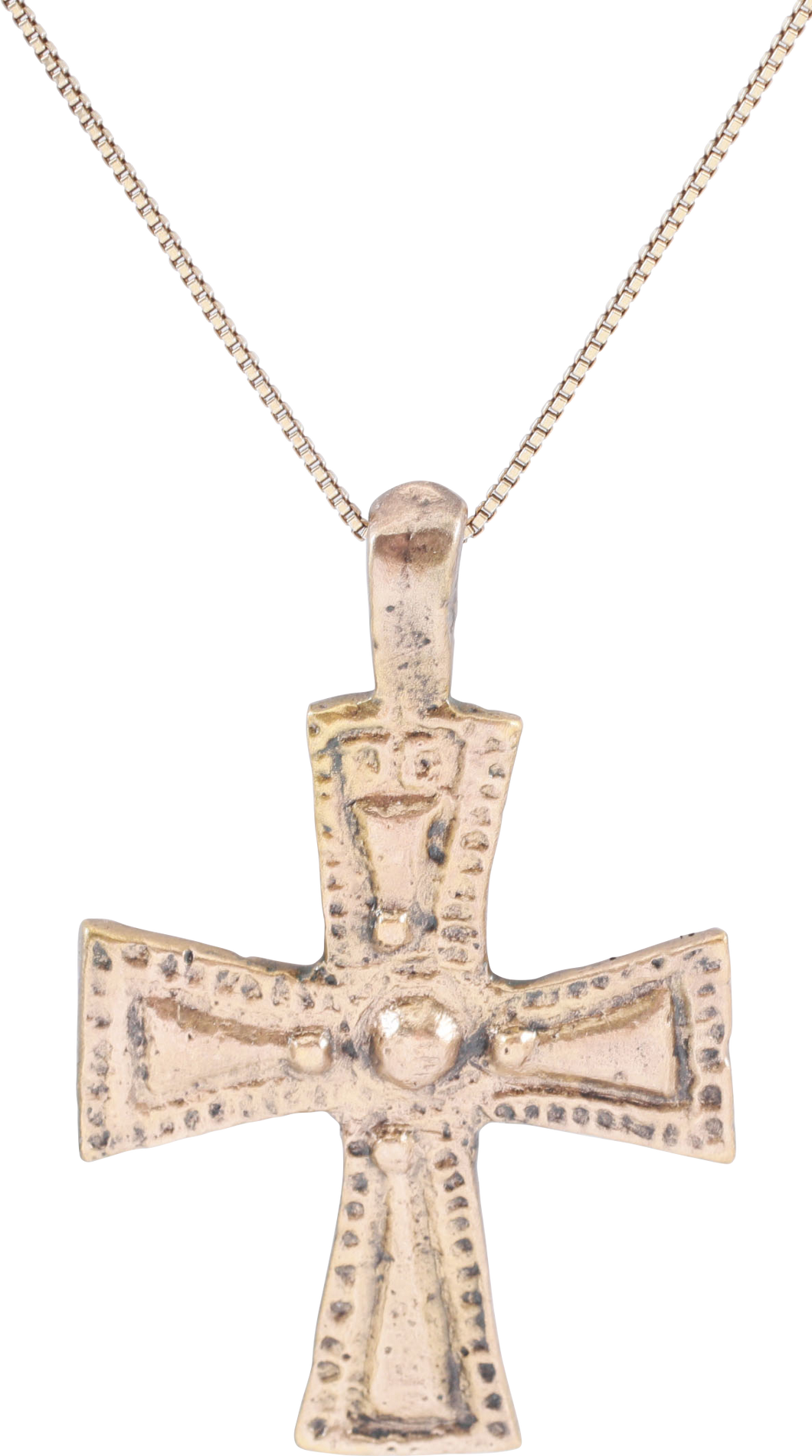 BYZANTINE CROSS PENDANT NECKLACE 6TH-8TH CENTURY AD - Picardi Jewelry