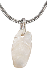 PRECOLUMBIAN STONE PENDANT NECKLACE C.500-1600 AD - Picardi Jewelry