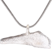 FINE GREEK/UKRAINIAN BRONZE DOLPHIN PENDANT NECKLACE, 5TH-4TH CENTURY BC - Picardi Jewelry