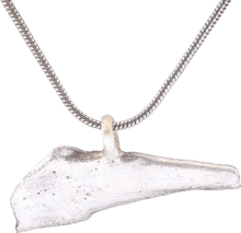 FINE GREEK/UKRAINIAN BRONZE DOLPHIN PENDANT NECKLACE, 5TH-4TH CENTURY BC - Picardi Jewelry