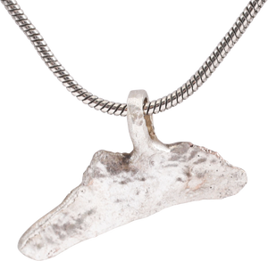 GREEK/UKRAINIAN BRONZE DOLPHIN PENDANT NECKLACE, 5TH-4TH CENTURY BC - Picardi Jewelry