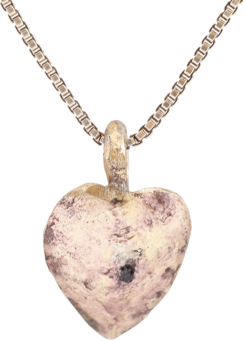 VIKING HEART PENDANT NECKLACE, C.750-850 AD - Picardi Jewelry