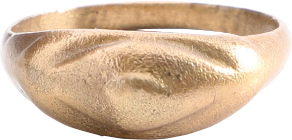 ANCIENT ROMAN/MEDIEVAL EVIL EYE RING, 4TH-8TH CENTURY AD, SIZE 8 - Picardi Jewelry