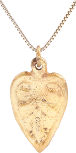 VIKING HEART PENDANT NECKLACE, C.950-1050 AD - Picardi Jewelry