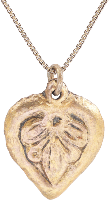 FINE ANCIENT VIKING HEART PENDANT, C.850-1050 AD - Picardi Jewelry