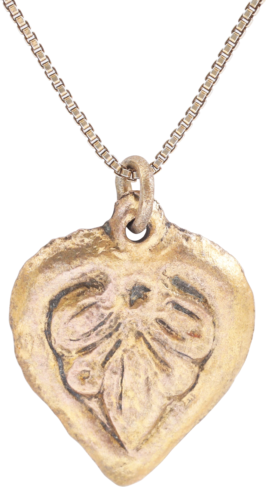 FINE ANCIENT VIKING HEART PENDANT, C.850-1050 AD - Picardi Jewelry