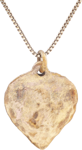 FINE ANCIENT VIKING HEART PENDANT, C.850-1050 AD - Picardi Jewelry