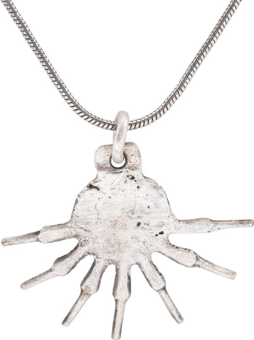 ROMAN WHEEL OF FORTUNE AMULET NECKLACE, 500-900 AD - Picardi Jewelry