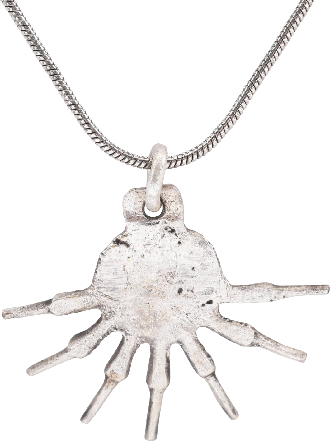 ROMAN WHEEL OF FORTUNE AMULET NECKLACE, 500-900 AD - Picardi Jewelry